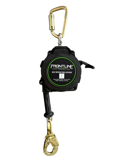 Frontline RPG20 20' Cable Single Leg SRL with Steel Snap Hook End with Carry on Handle and Tagline VM Hardware