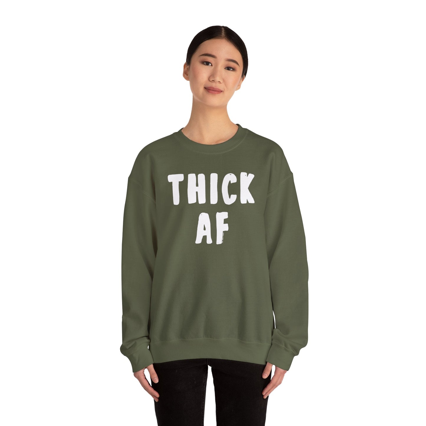 Thick AF Crewneck Sweatshirt The Devil's Pickle
