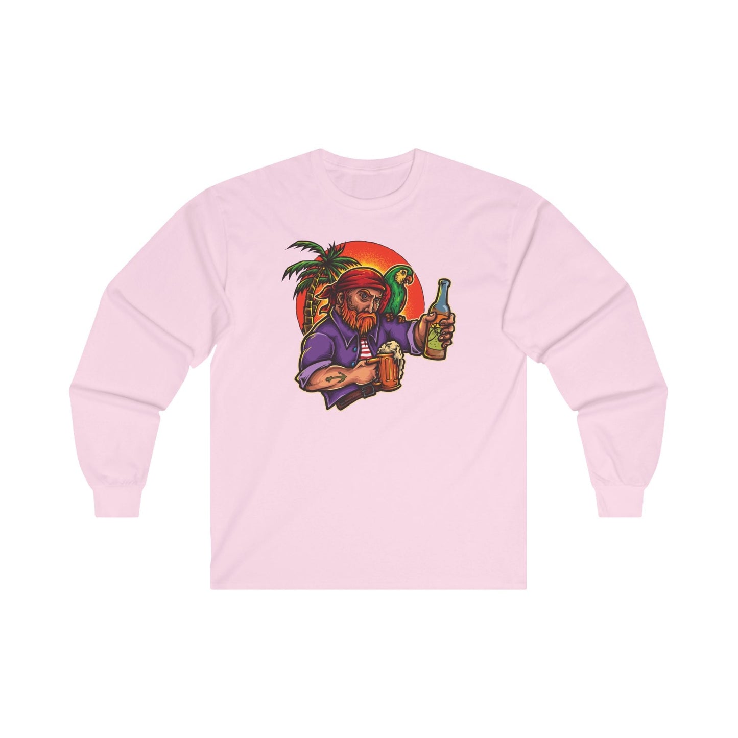 Sunset Pirate Beer Long Sleeve Tee The Devil's Pickle