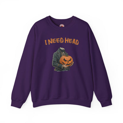 I Need Head Crewneck Sweatshirt The Devil's Pickle