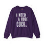 I Need A Huge Cocktail Crewneck Sweatshirt The Devil's Pickle