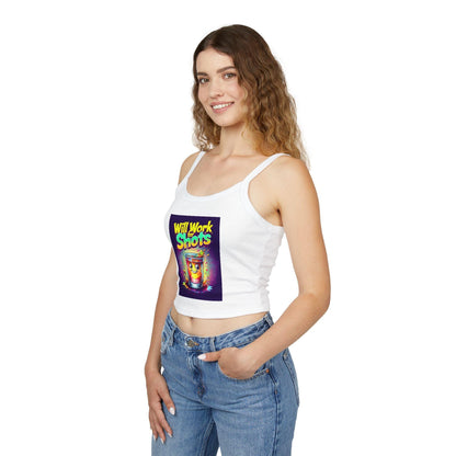 Will Work for Shots Womens Spaghetti Strap Tank Top Country in My Heart