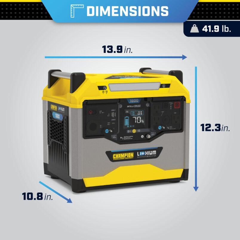 Champion 1638 WH Li-ion Portable Power Station quakekits.com