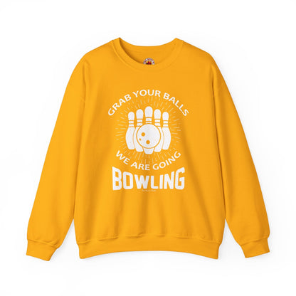 Grab Your Balls We Are Going Bowling Crewneck Sweatshirt The Devil's Pickle
