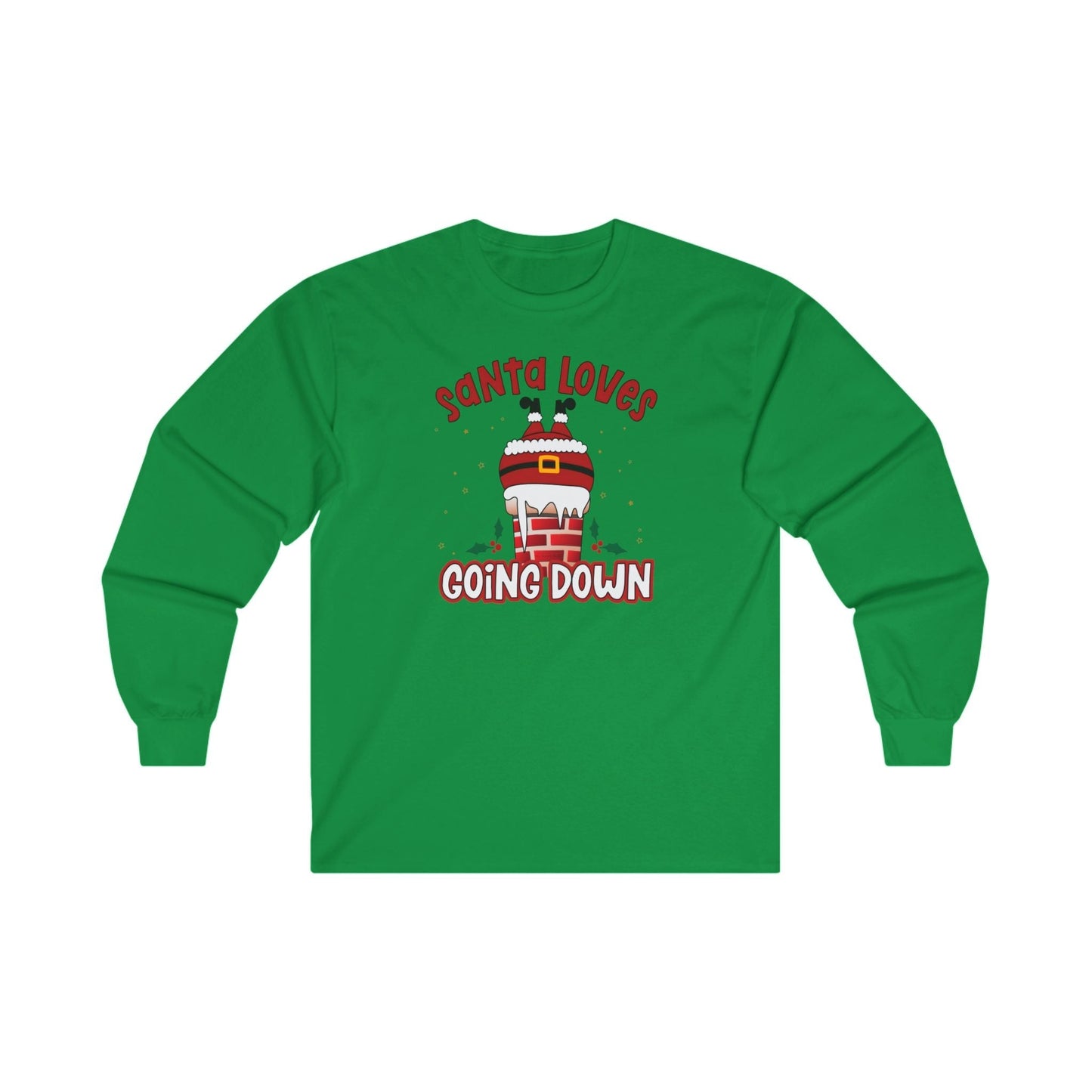 Santa Loves Going Down Long Sleeve Tee The Devil's Pickle