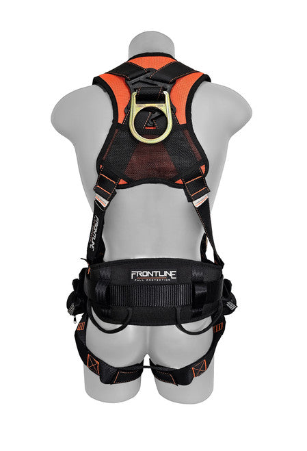 Frontline 100CTB Combat Construction Full Body Harness with Tongue Buckle Legs and Trauma Straps 3X/4X VM Hardware