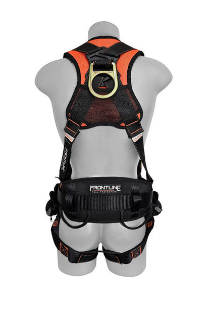 Frontline 100CTB Combat Construction Full Body Harness with Tongue Buckle Legs and Trauma Straps 3X/4X VM Hardware
