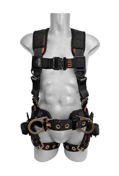 Frontline 100CTB Combat Construction Full Body Harness with Tongue Buckle Legs and Trauma Straps M/L VM Hardware