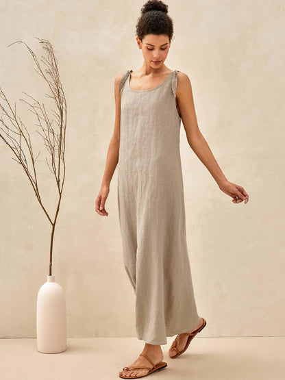 100% Linen Camisole Dress QEARL LINTICO