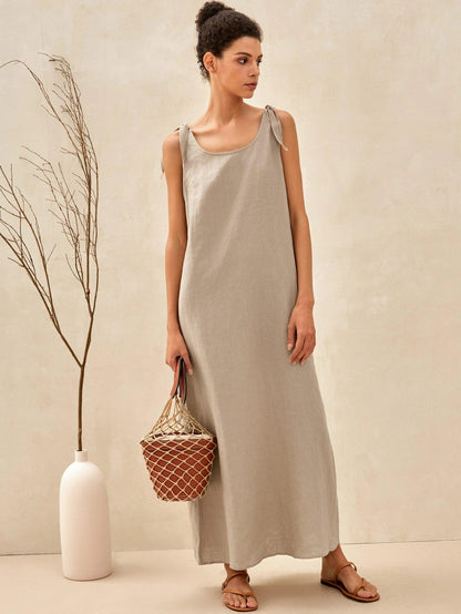 100% Linen Camisole Dress QEARL LINTICO