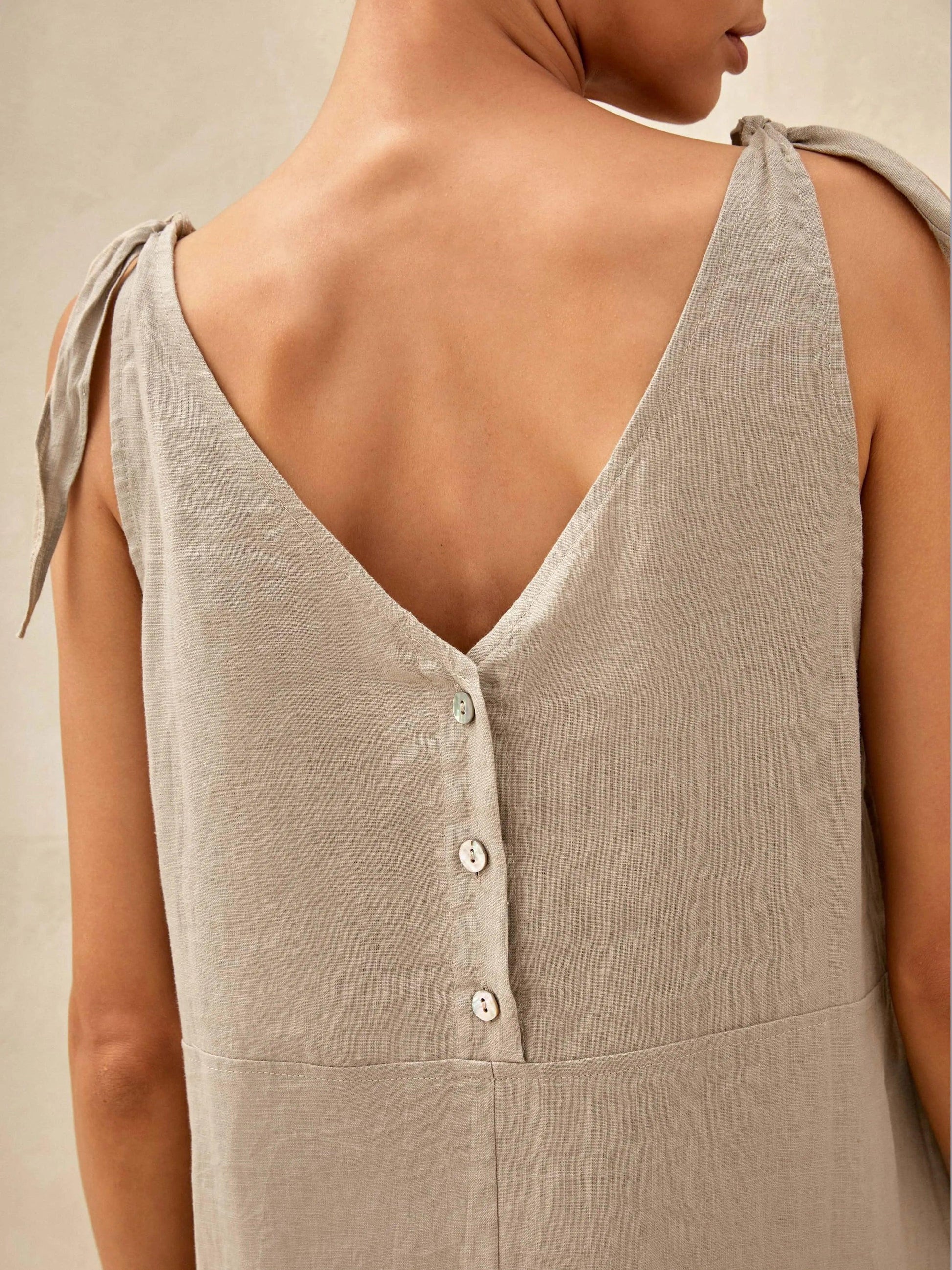 100% Linen Camisole Dress QEARL LINTICO