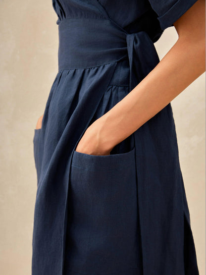 100% Linen Kimono Dress CELESTE