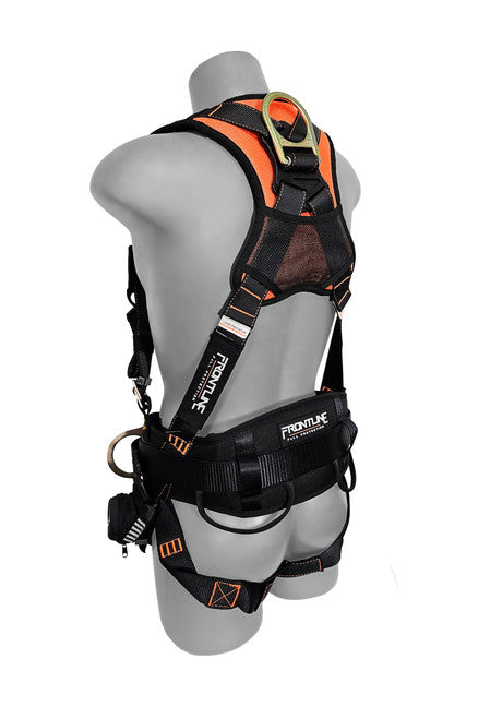 Frontline 100CTB Combat Construction Full Body Harness with Tongue Buckle Legs and Trauma Straps S VM Hardware