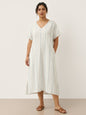 100% Linen Back-Tied Waist Maxi Dress HANA