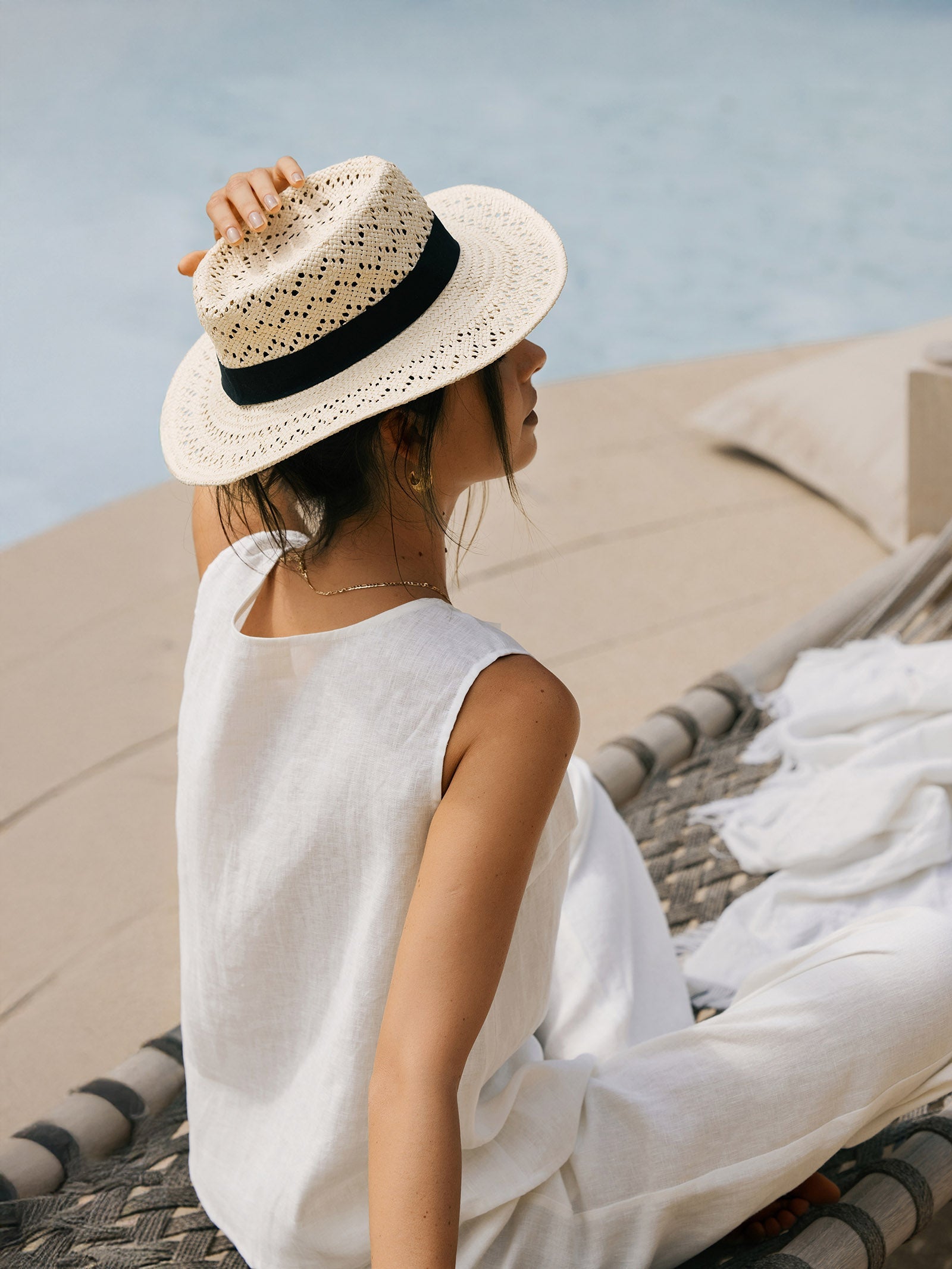 100% Linen Buttons Down Tank Top ERIN LINTICO