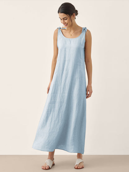 100% Linen Camisole Dress QEARL LINTICO