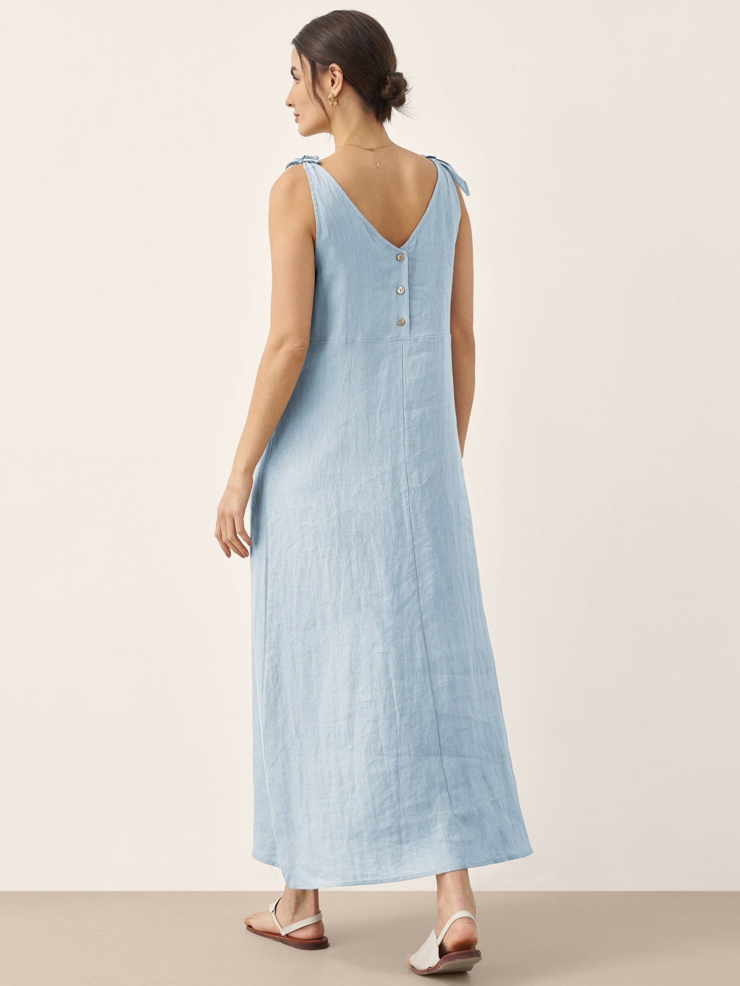 100% Linen Camisole Dress QEARL LINTICO