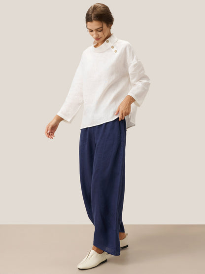 100% Linen Classic Ankle Pants ZOE LINTICO