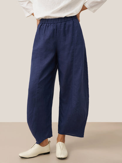 100% Linen Classic Ankle Pants ZOE LINTICO
