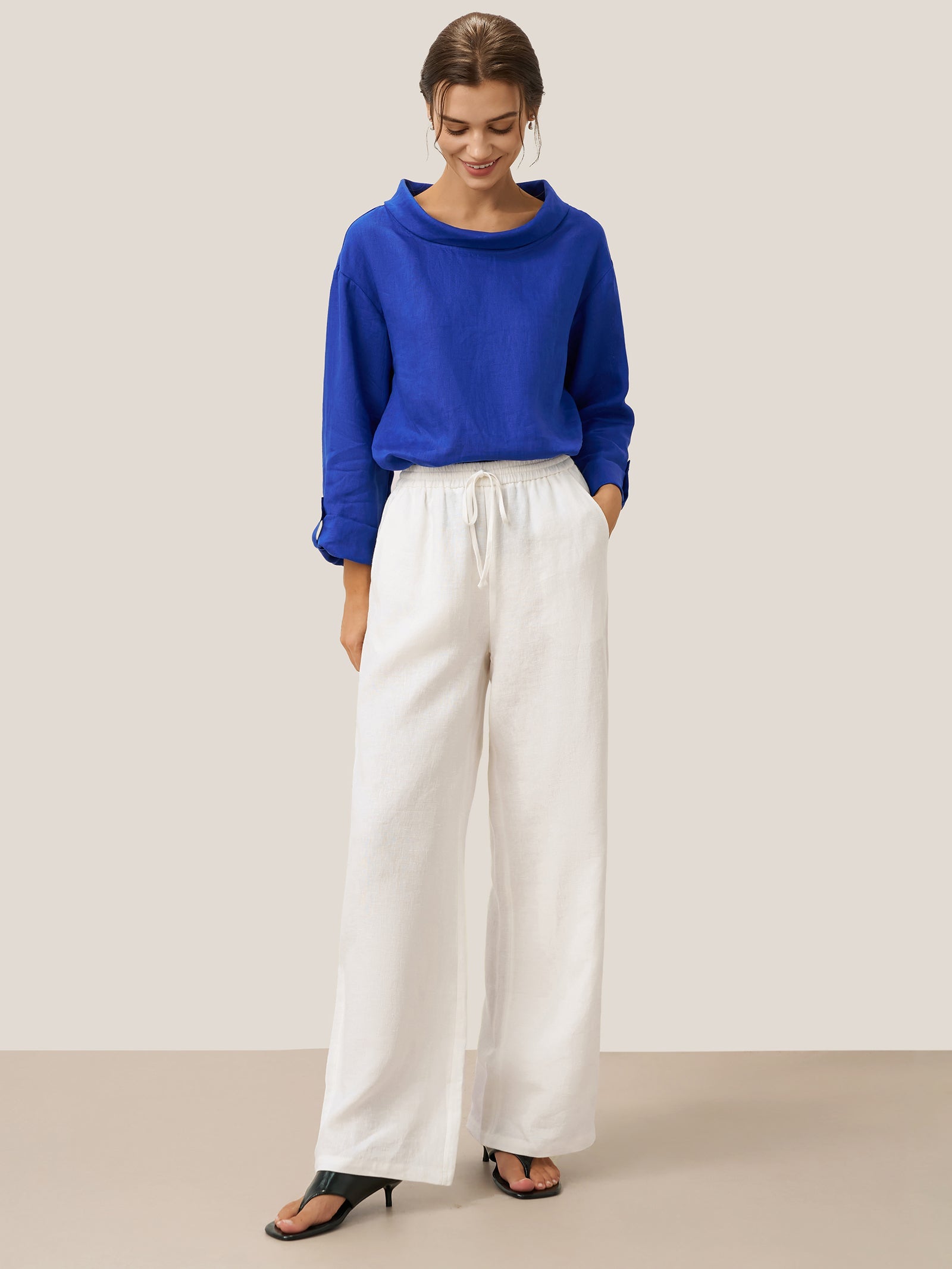 100% Linen Classic Pants LYON LINTICO