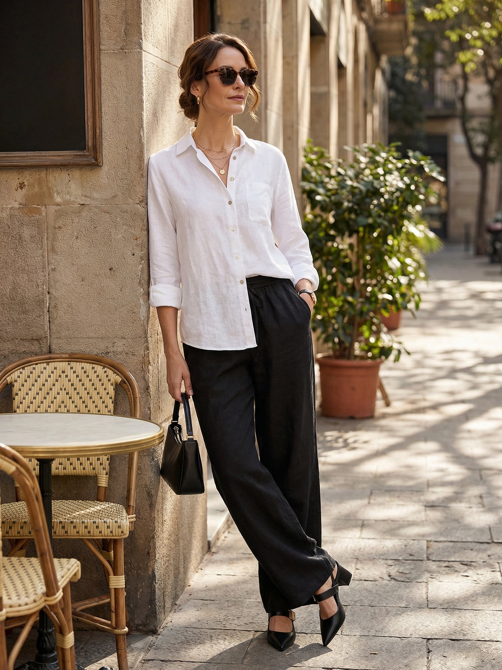 100% Linen Classic Pants LYON LINTICO