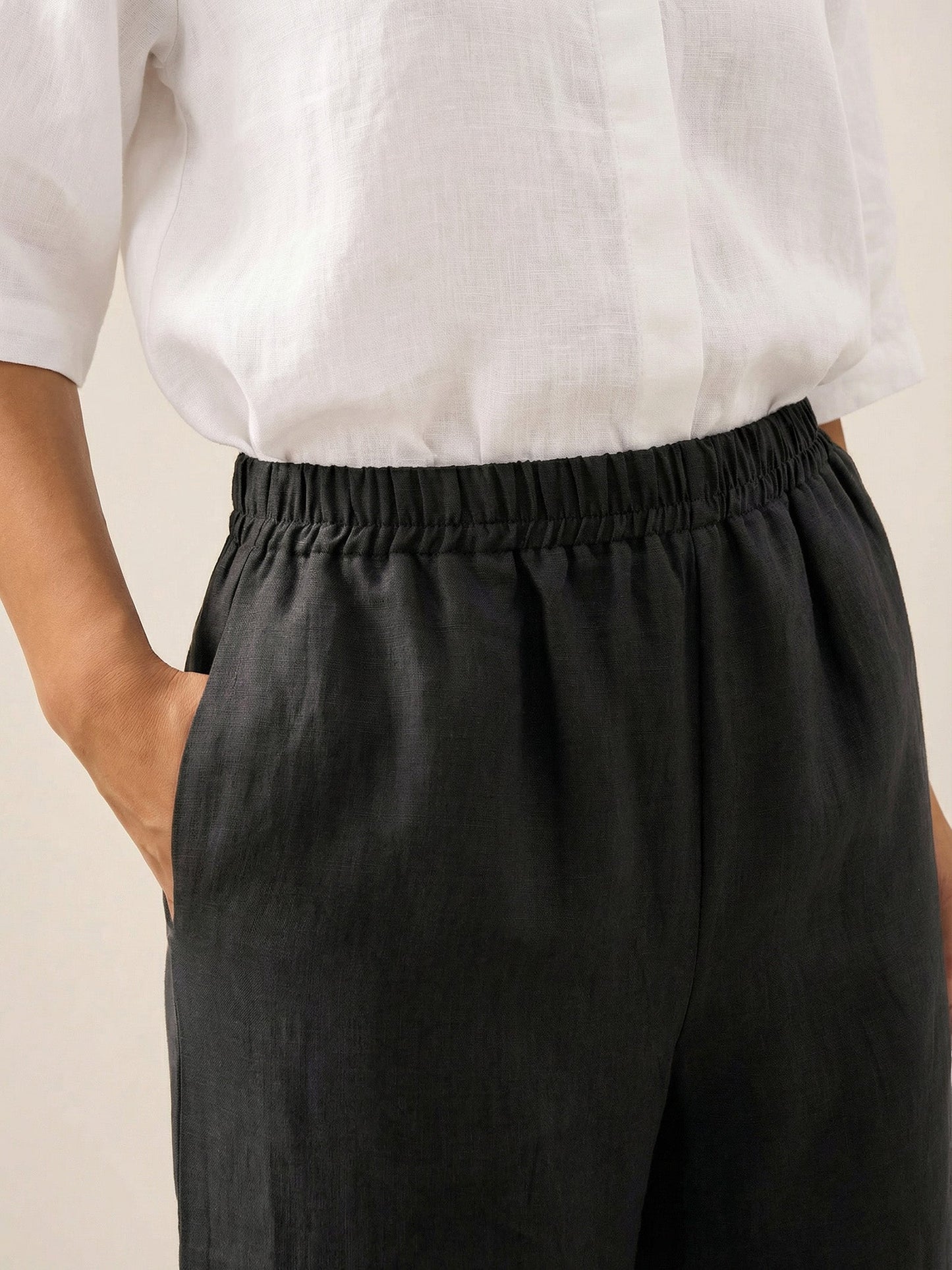 100% Linen Crop Pants RORY LINTICO