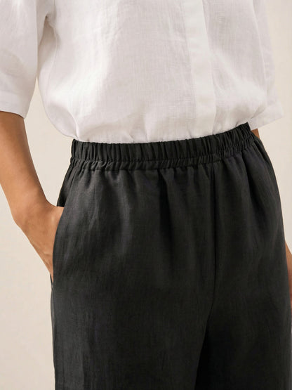 100% Linen Crop Pants RORY LINTICO