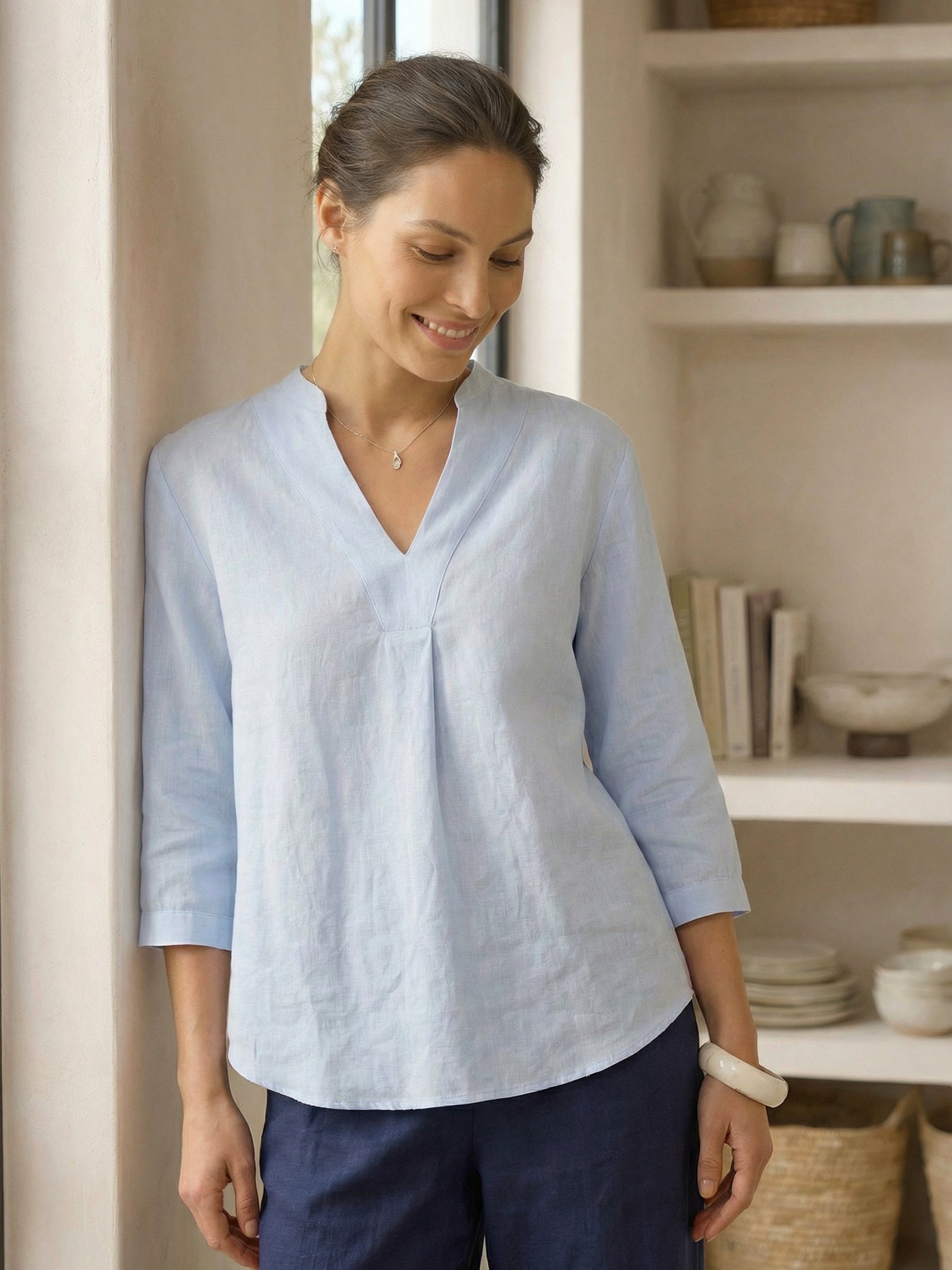 100% Linen Dress Shirt JOANNA LINTICO