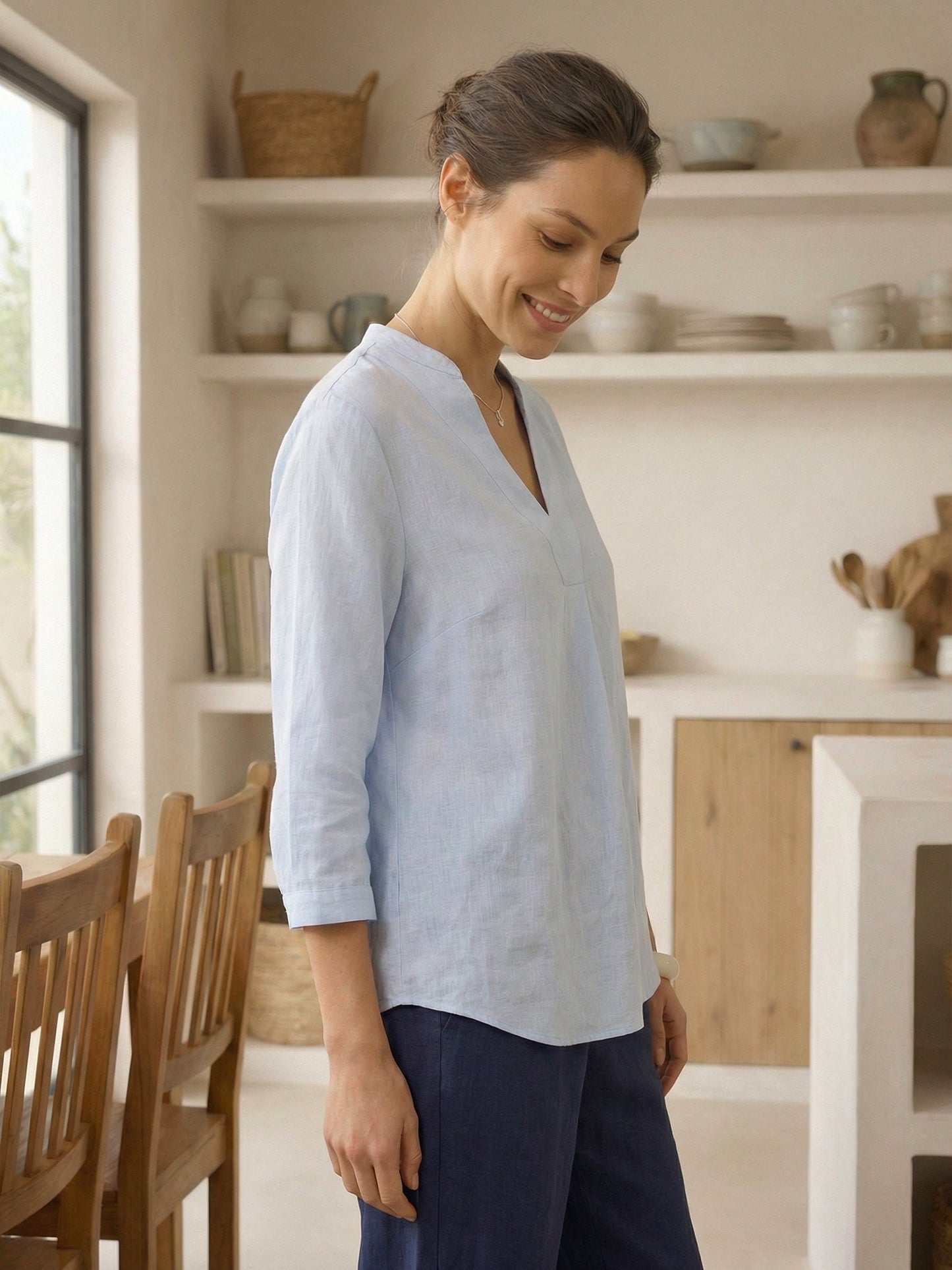 100% Linen Dress Shirt JOANNA LINTICO