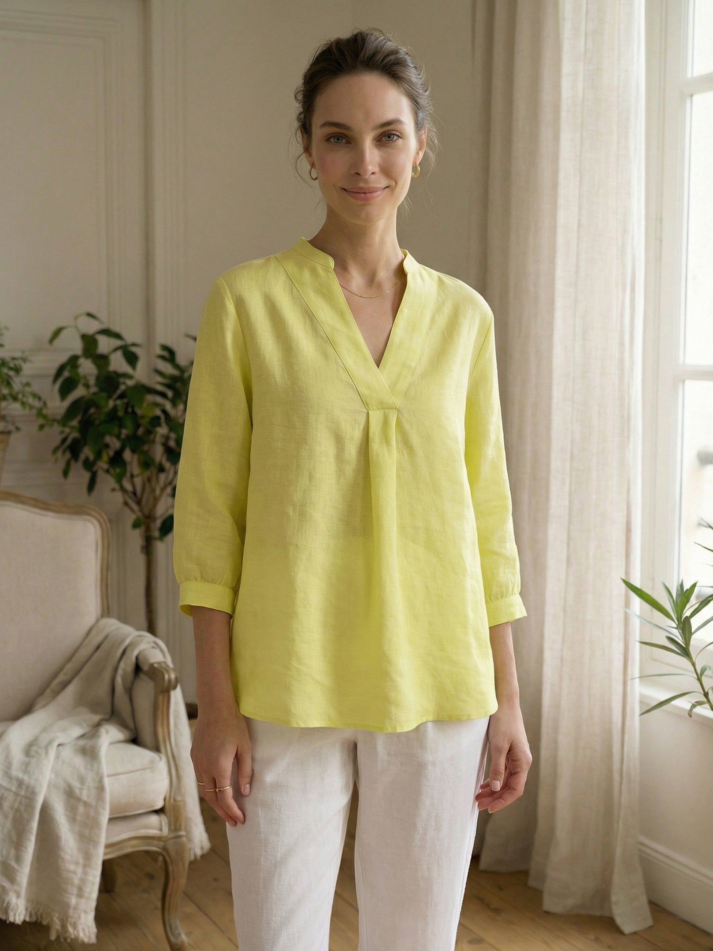 100% Linen Dress Shirt JOANNA LINTICO