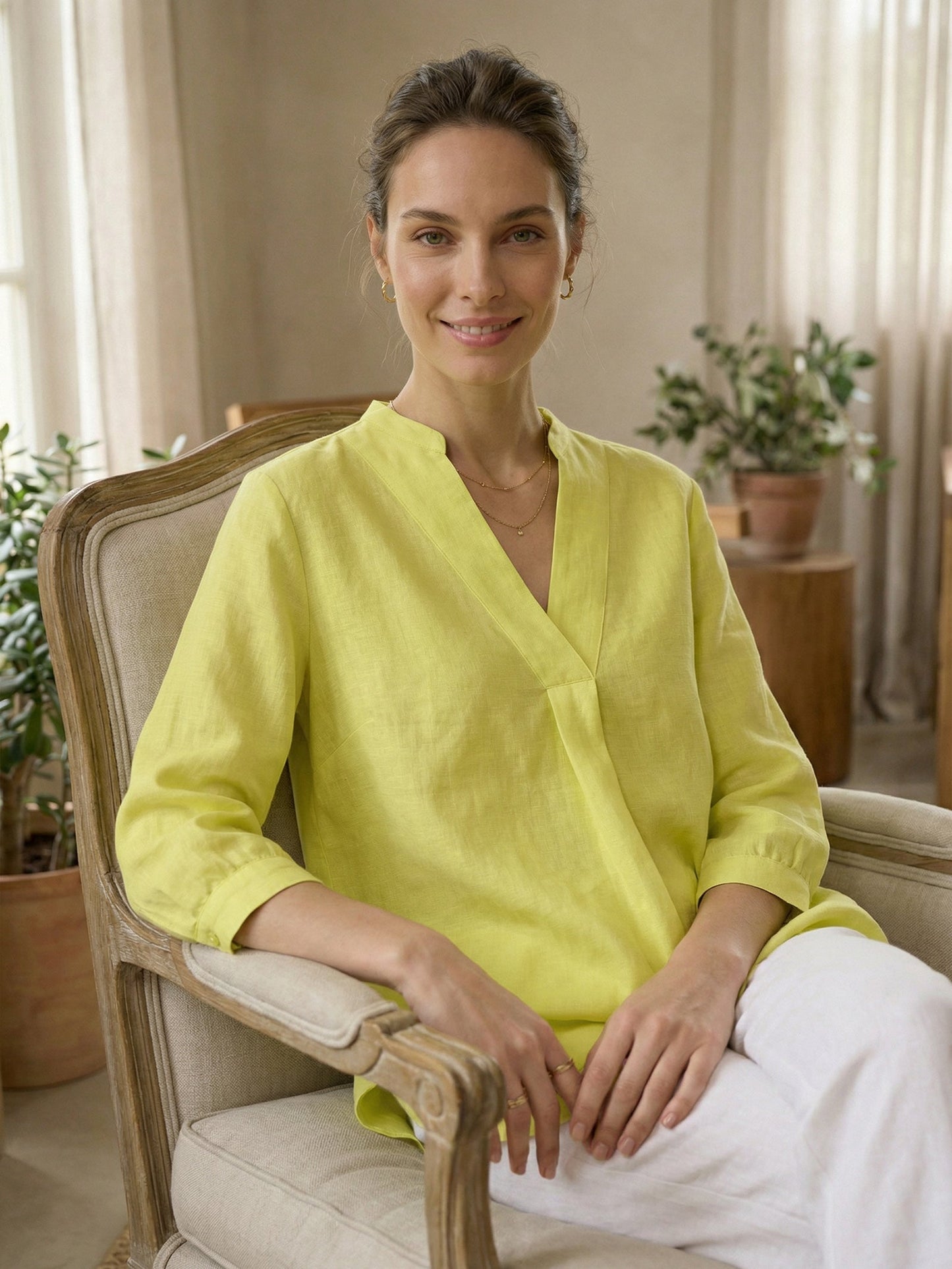100% Linen Dress Shirt JOANNA LINTICO