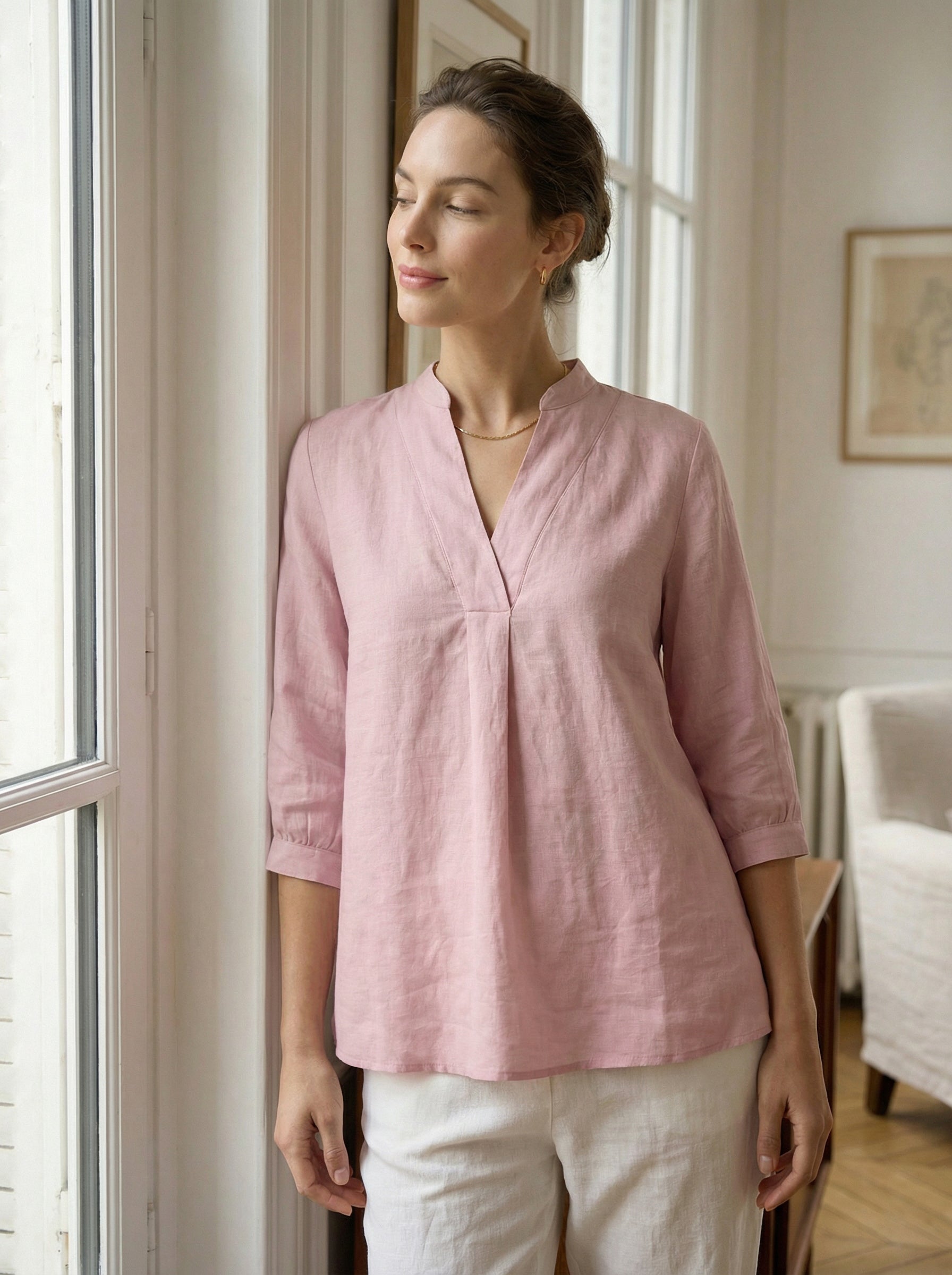 100% Linen Dress Shirt JOANNA LINTICO