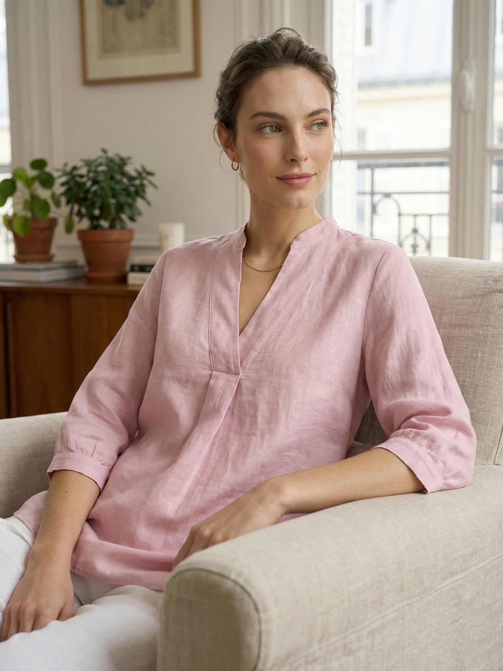 100% Linen Dress Shirt JOANNA LINTICO