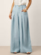 100% Linen Sculpted Pleat Elasticated Back Relaxed Pants VERIDIANA LINTICO