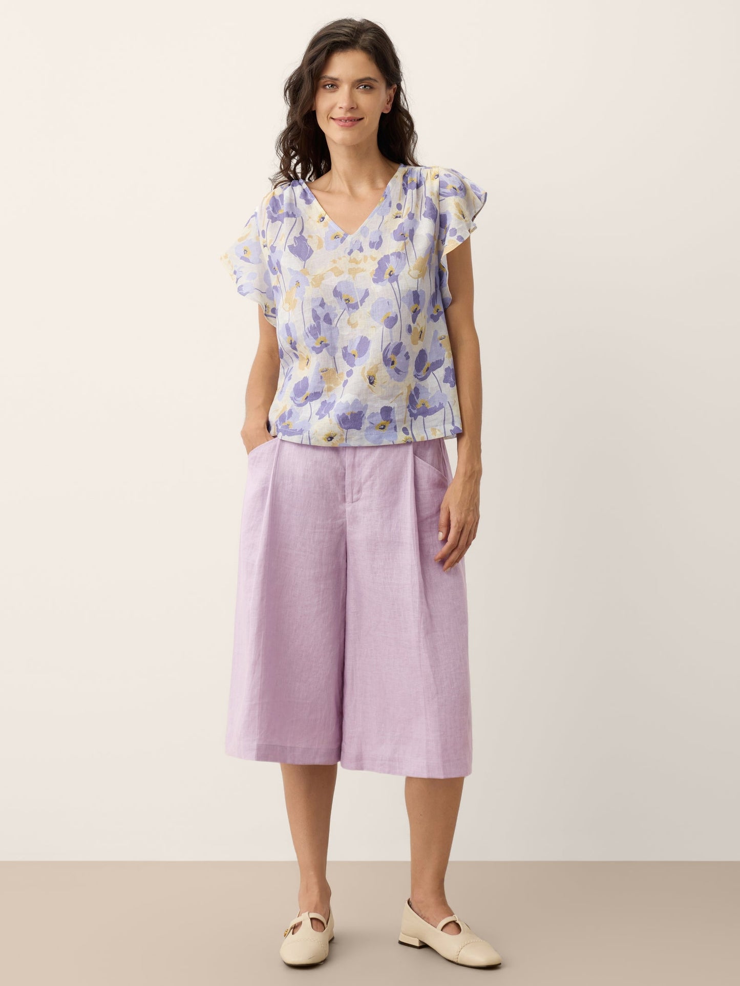 100% Linen A-Line Bermuda Shorts RAVENNA LINTICO