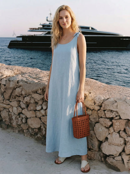 100% Linen Camisole Dress QEARL LINTICO