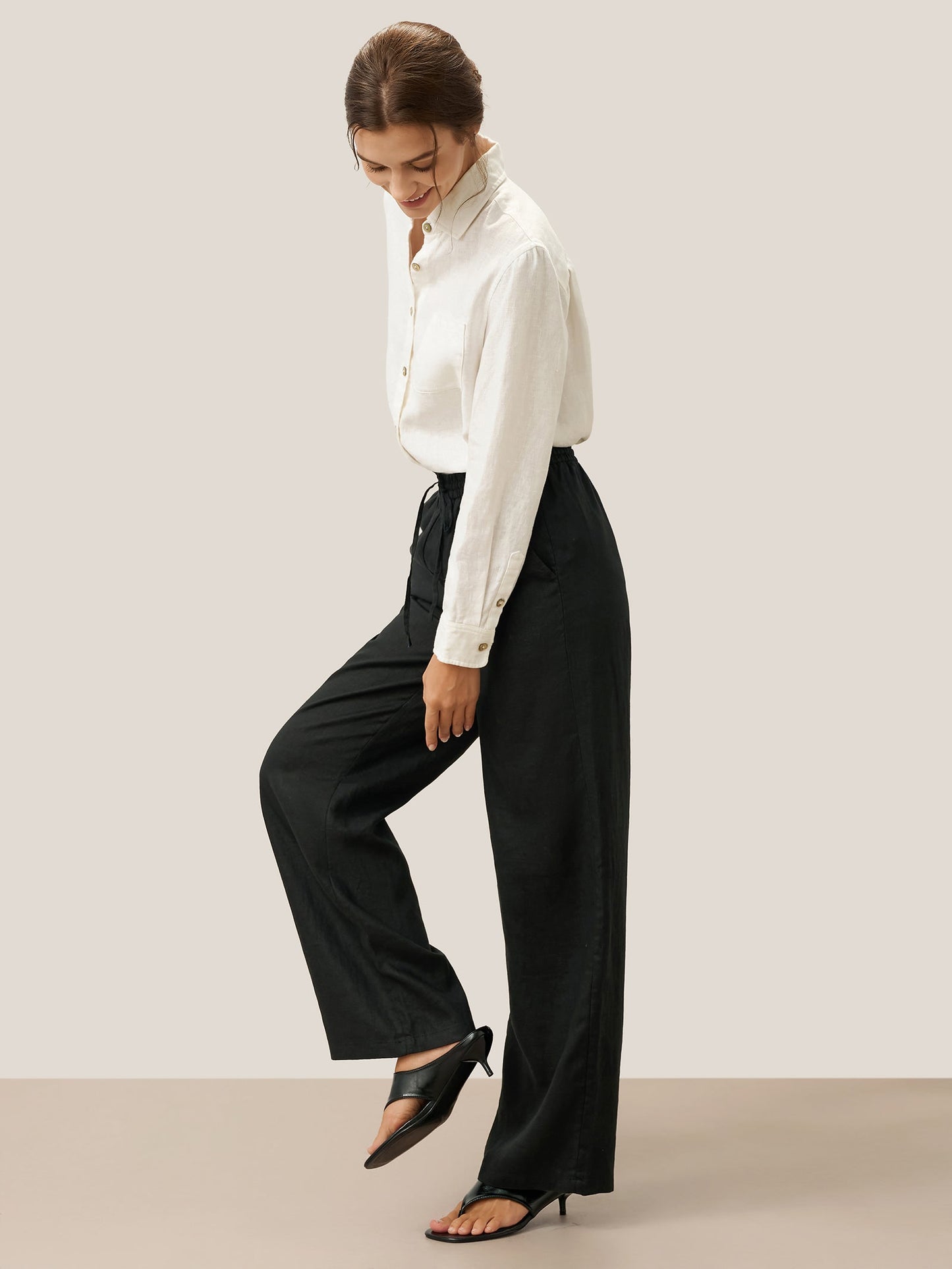 100% Linen Classic Pants LYON LINTICO