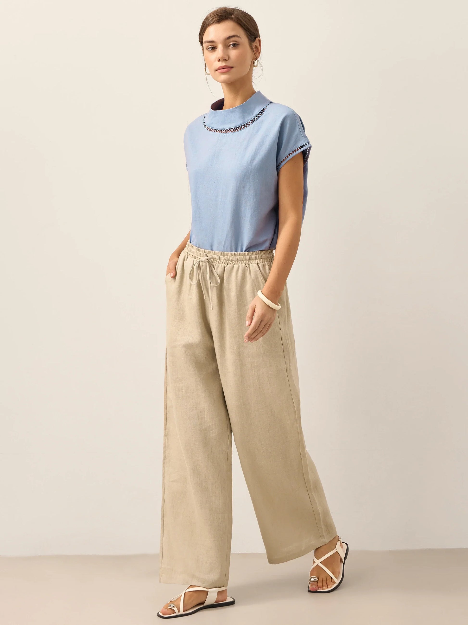 100% Linen Classic Pants LYON LINTICO
