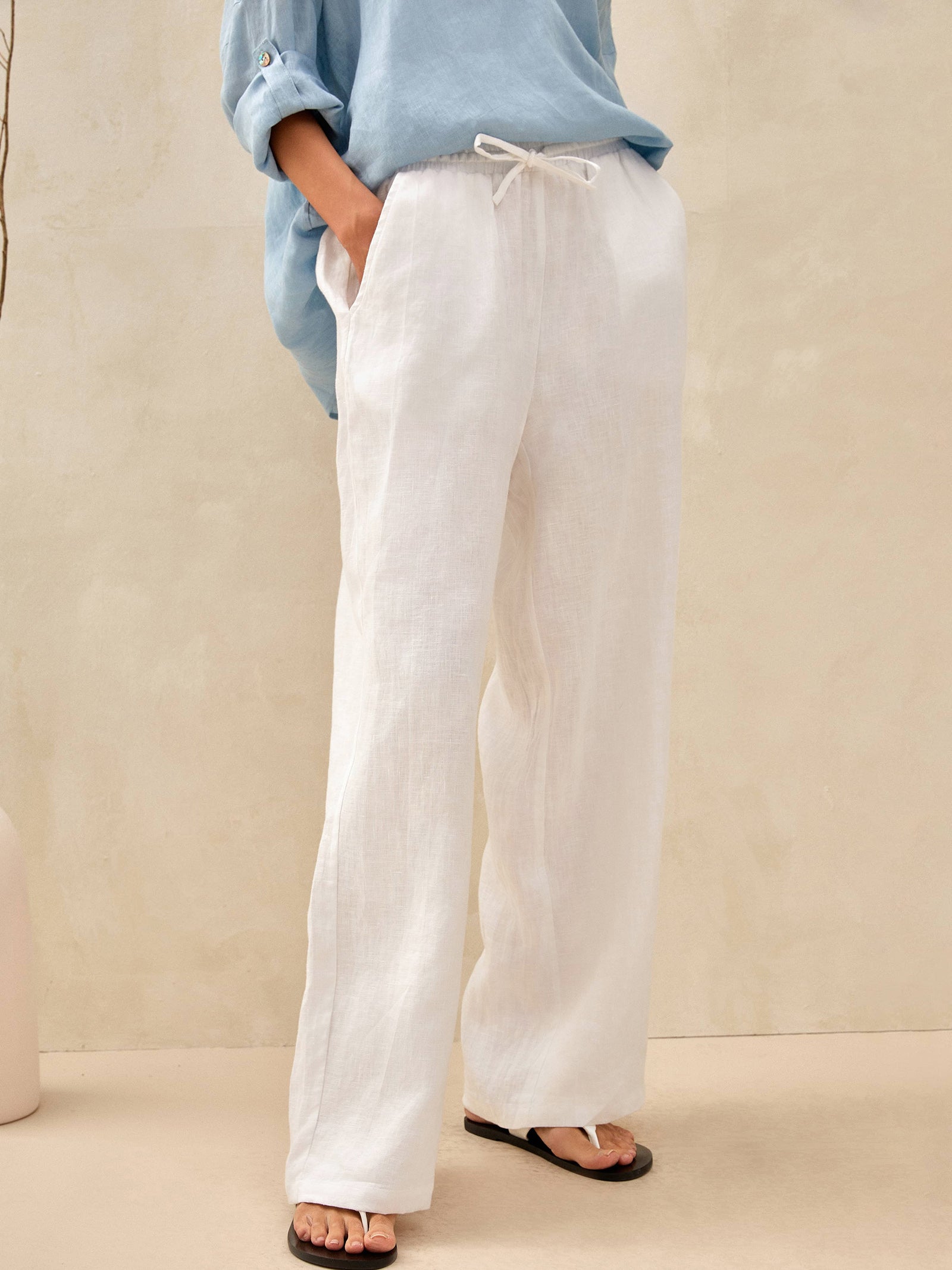 100% Linen Classic Pants LYON LINTICO