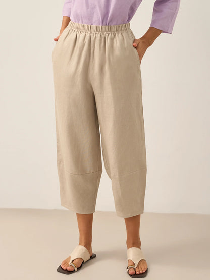 100% Linen Crop Pants RORY LINTICO