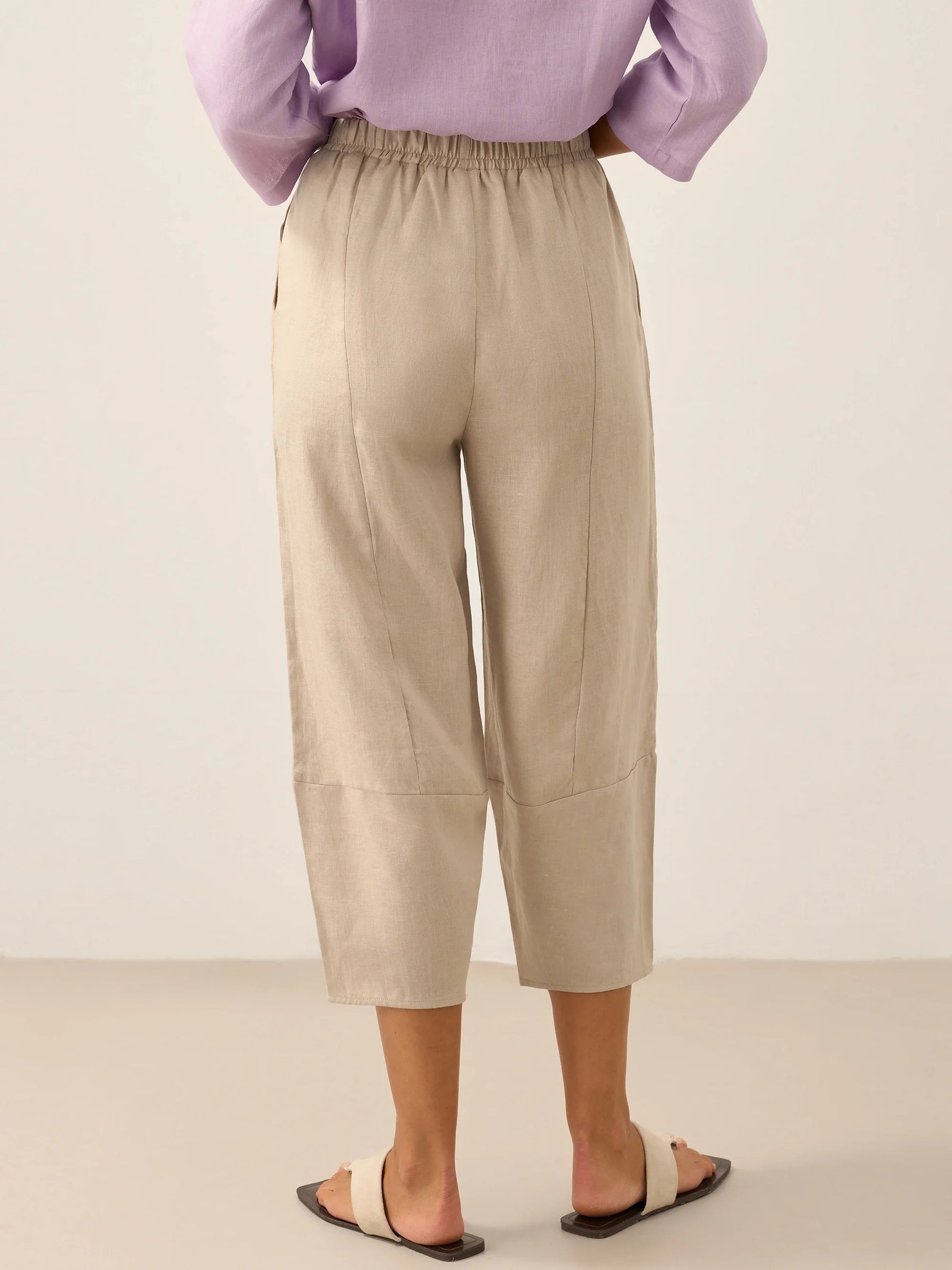 100% Linen Crop Pants RORY LINTICO