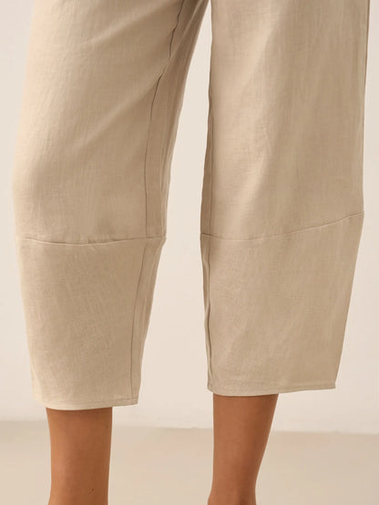 100% Linen Crop Pants RORY LINTICO