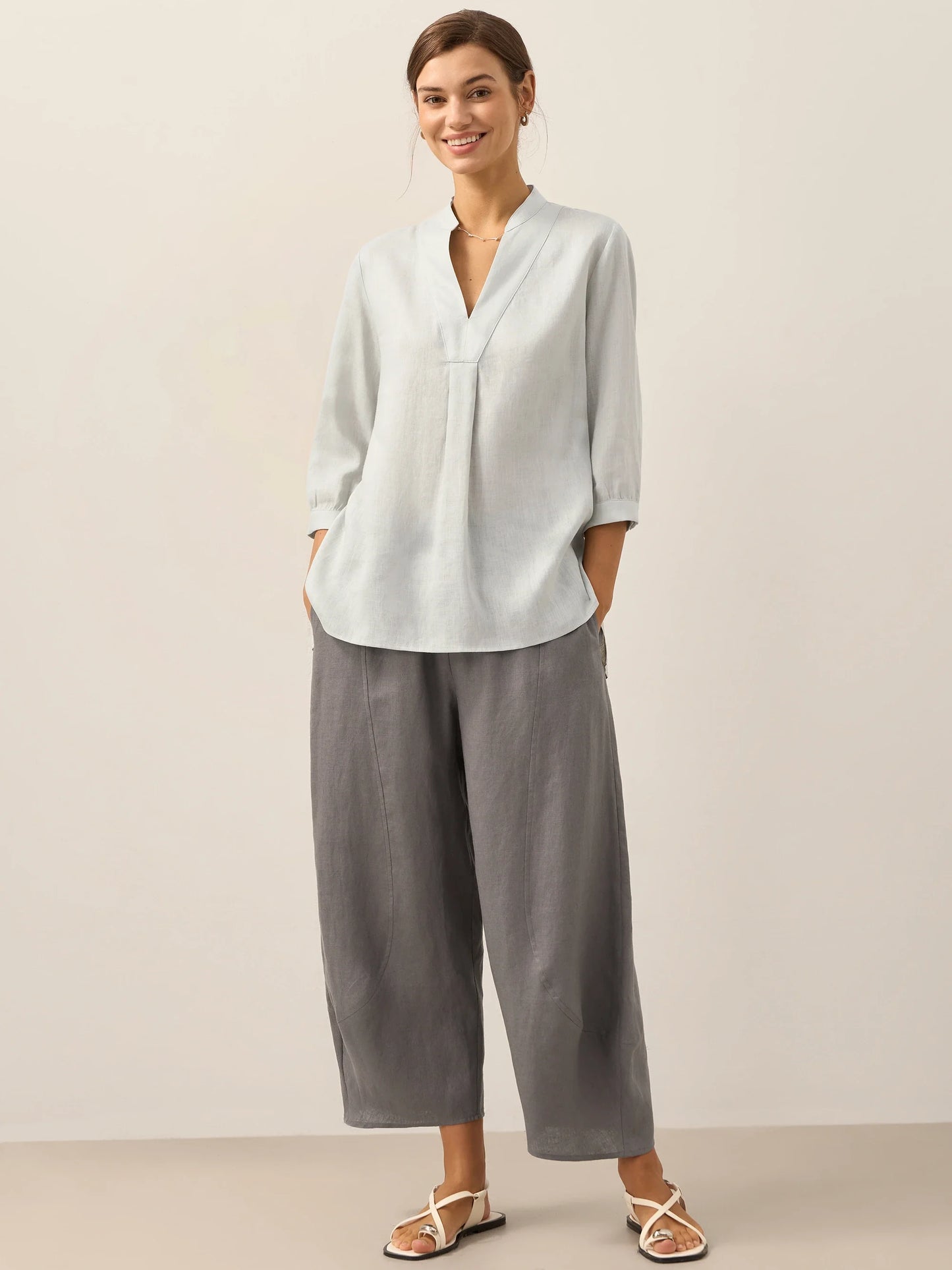 100% Linen Dress Shirt JOANNA LINTICO