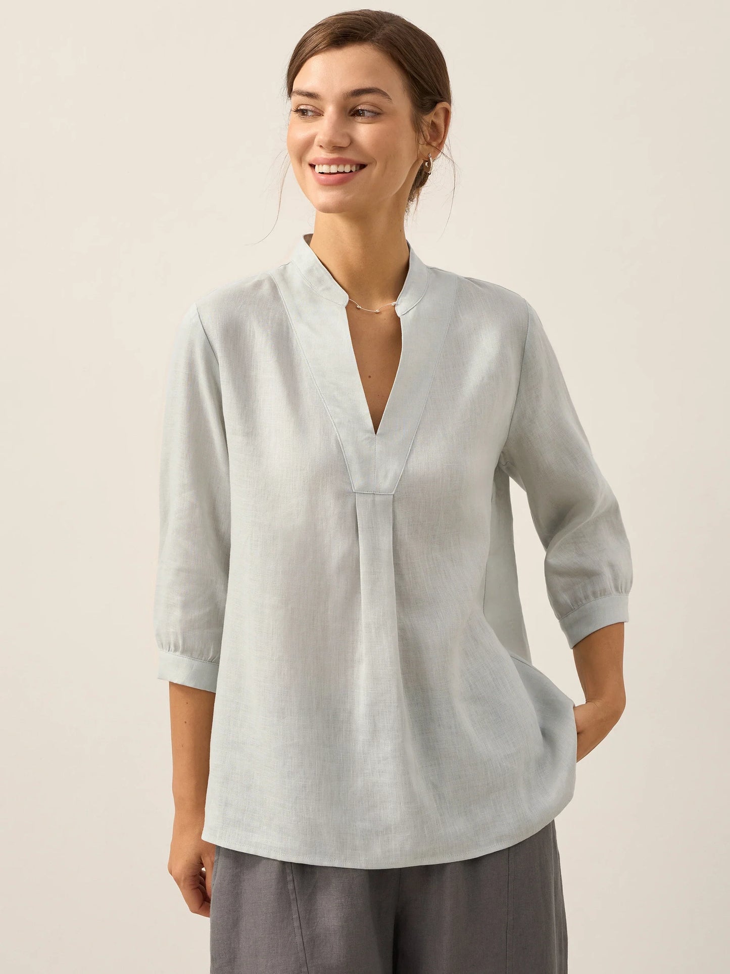 100% Linen Dress Shirt JOANNA LINTICO