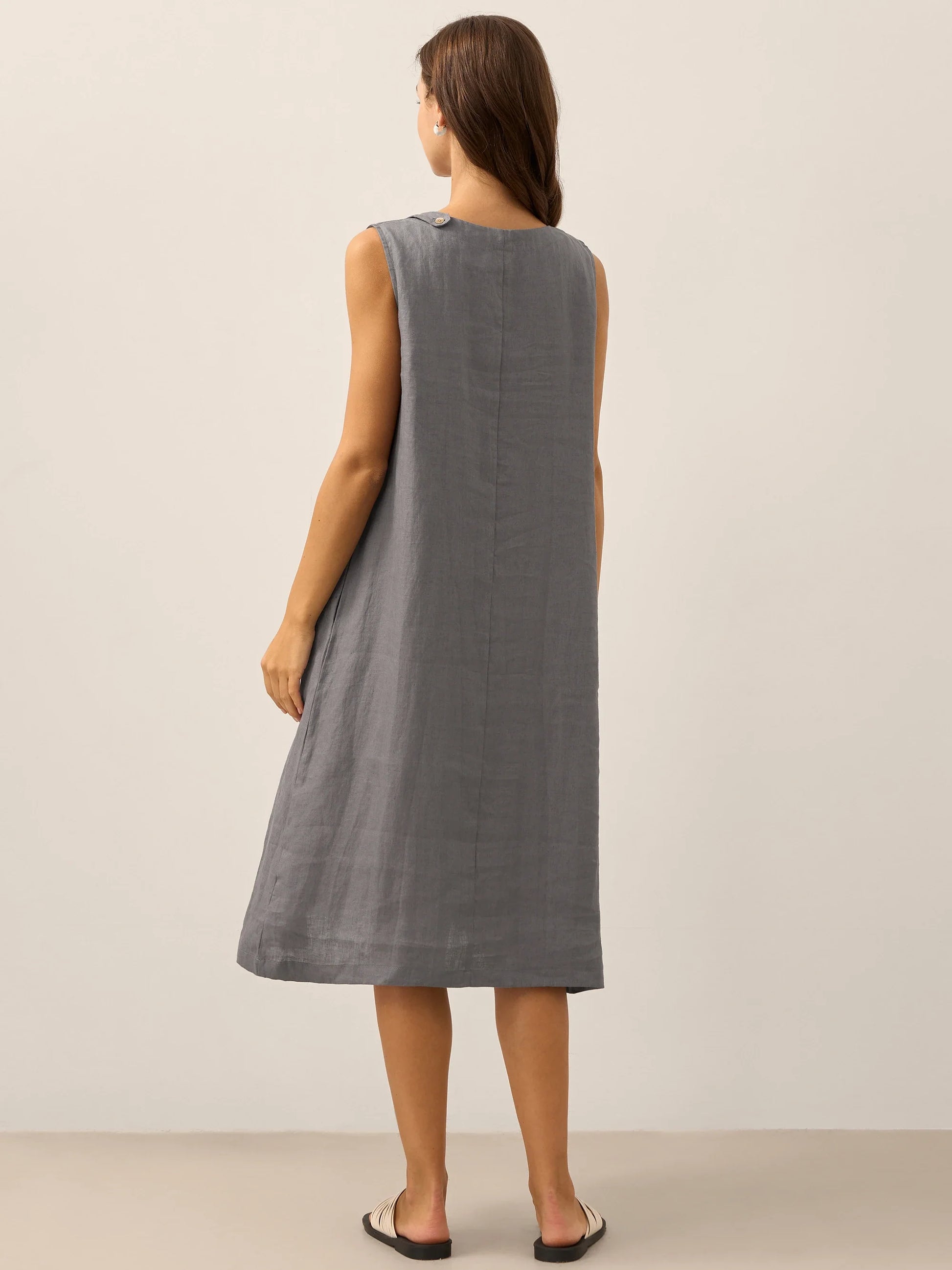 100% Linen Sleeveless Dress SIENNA LINTICO