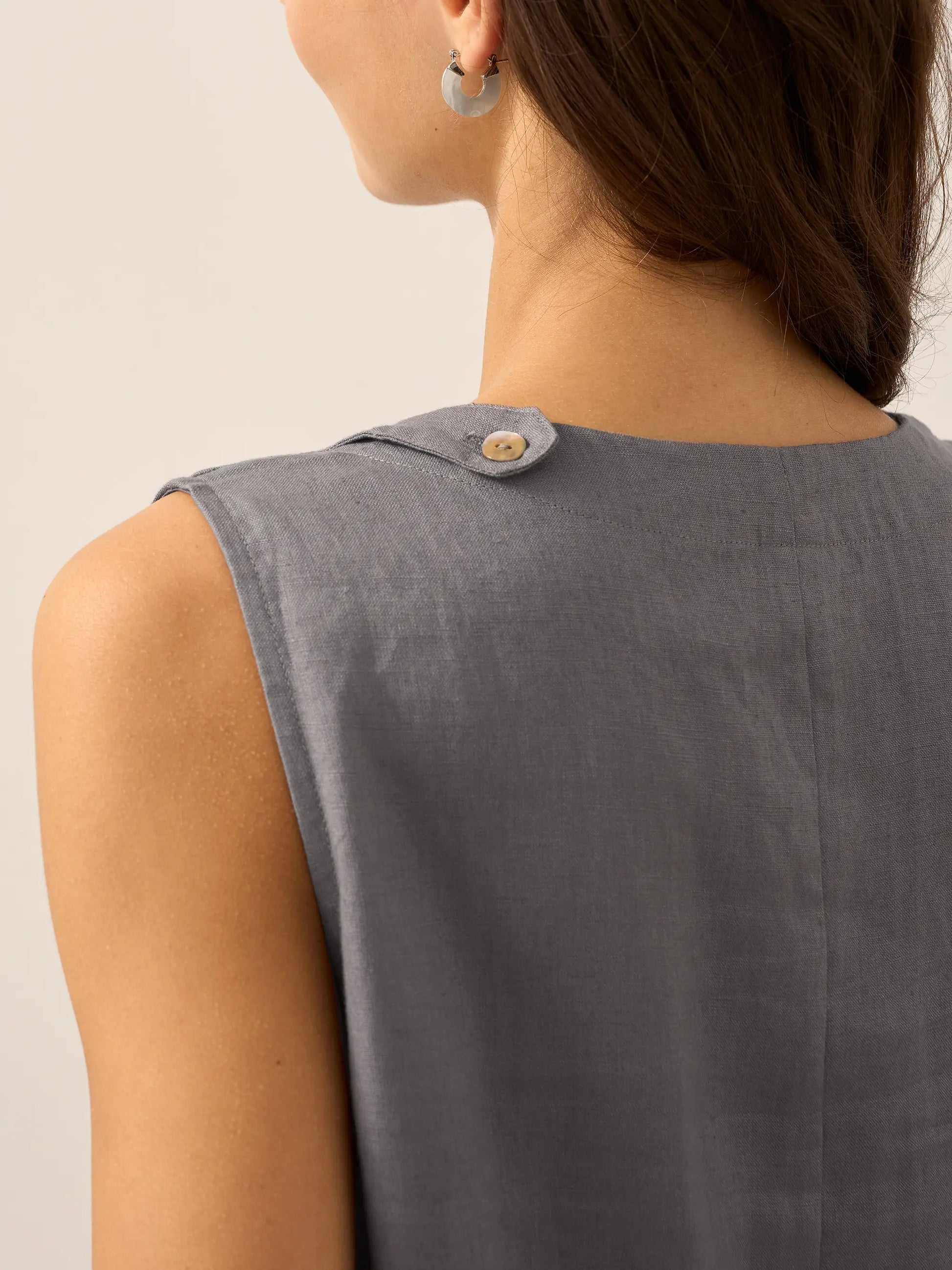 100% Linen Sleeveless Dress SIENNA LINTICO