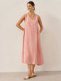 100% Linen Sleeveless A-Line Maxi Dress TARA LINTICO