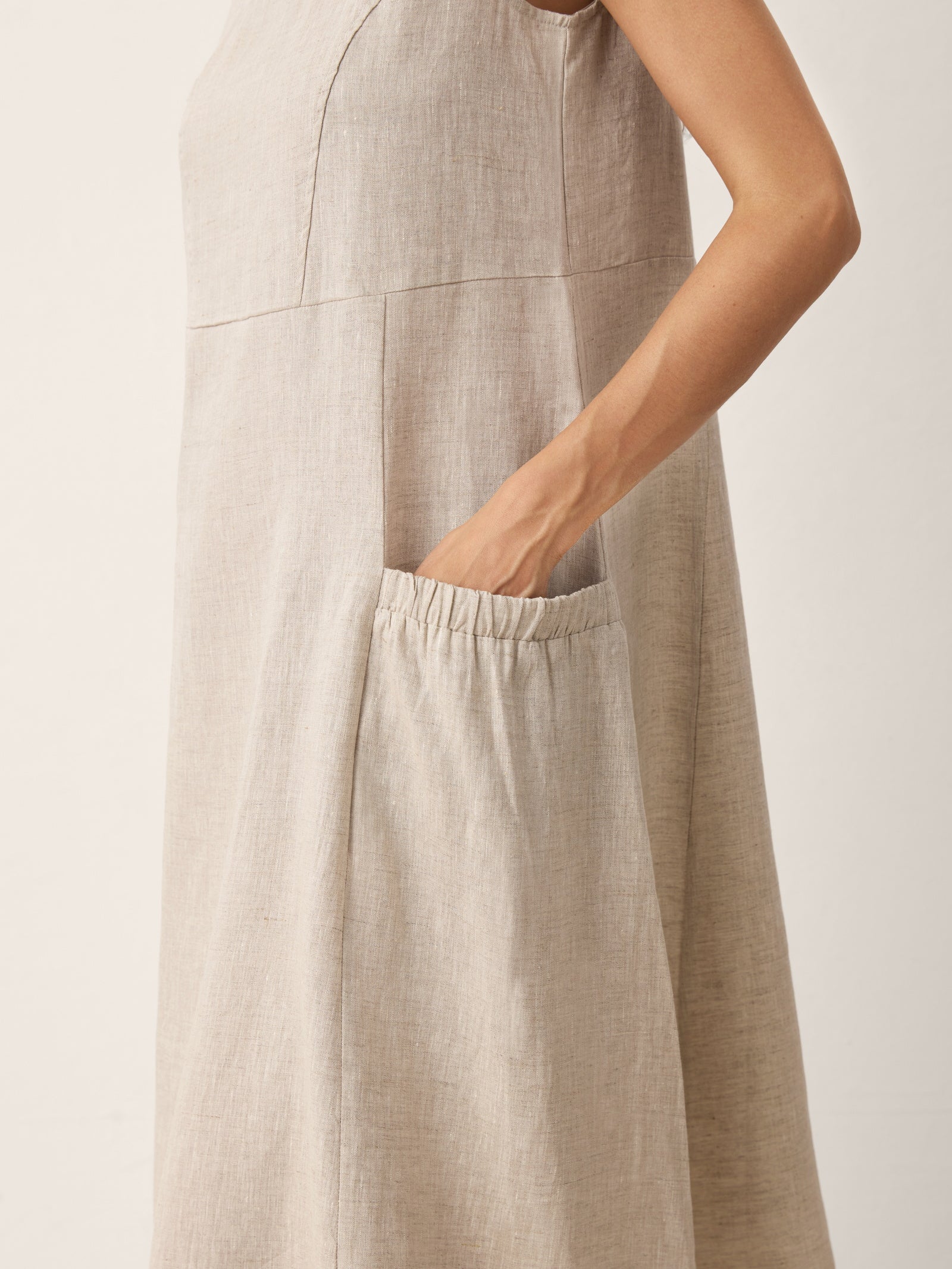 100% Linen Swing Beach Tank Dress GIANA LINTICO