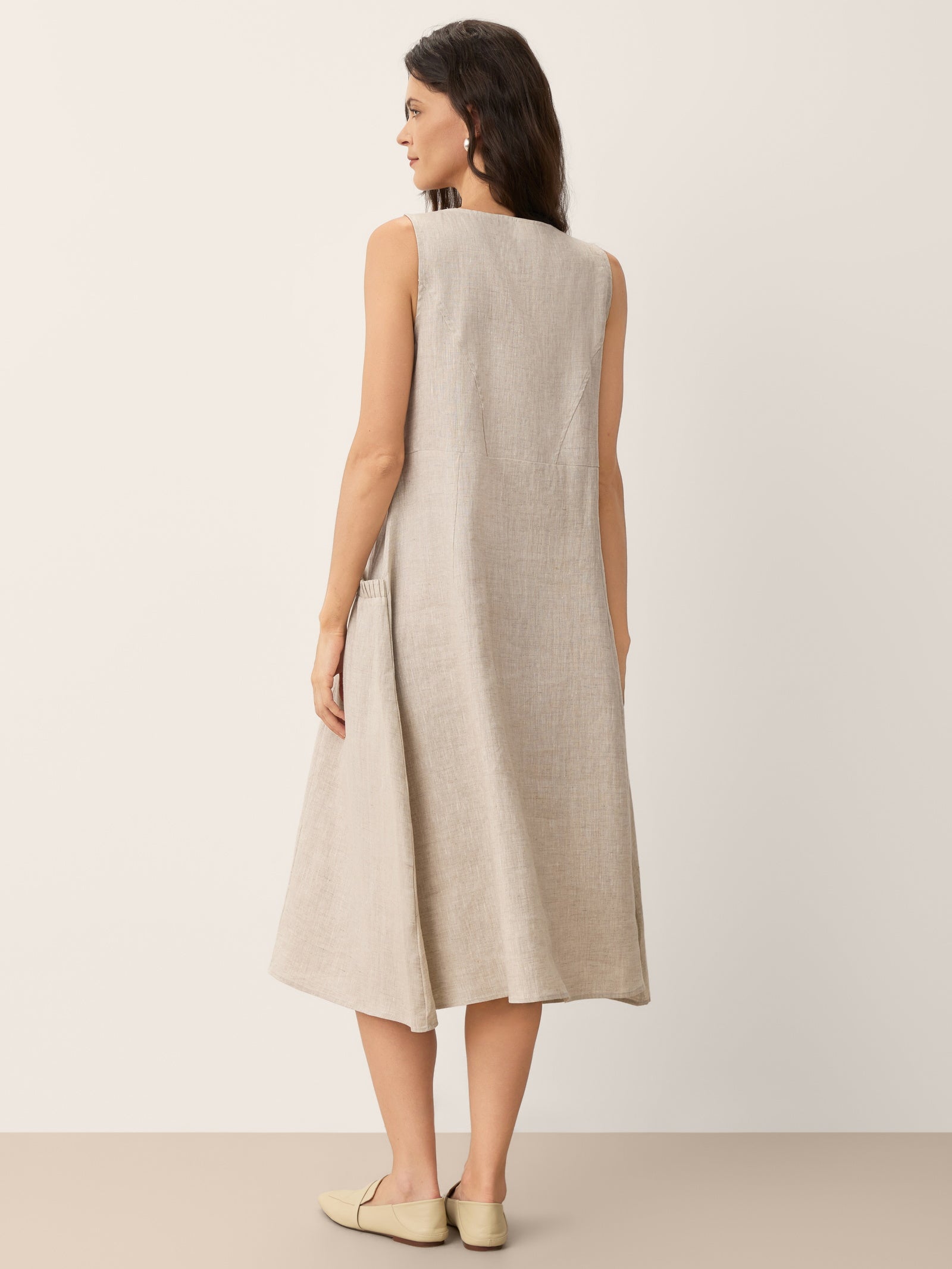 100% Linen Swing Beach Tank Dress GIANA LINTICO