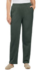 Women's Knit Pull on Pants - Cotton Blend with Flat Front waistband